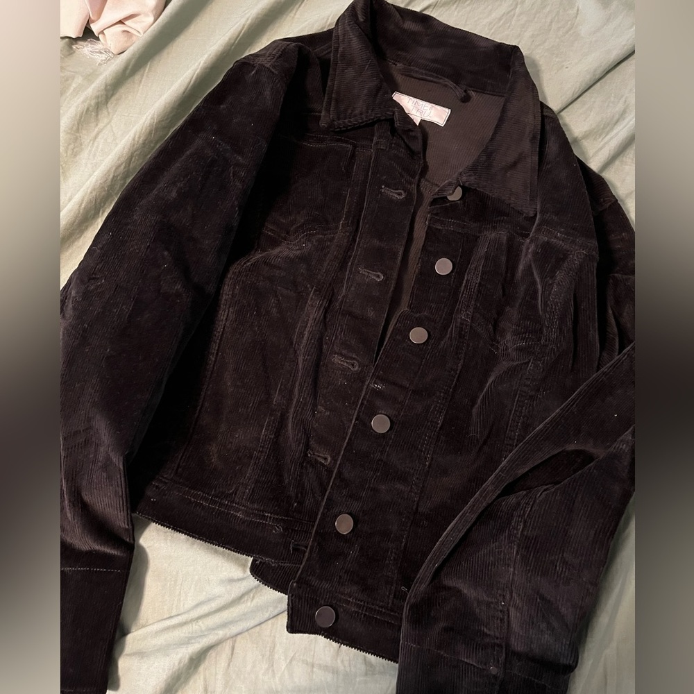 Corduroy black jean jacket